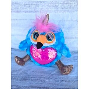 Zuru Inc. Blue Plush Toy Bird with Pink Heart & Unicorn Horn Stuffed Animal